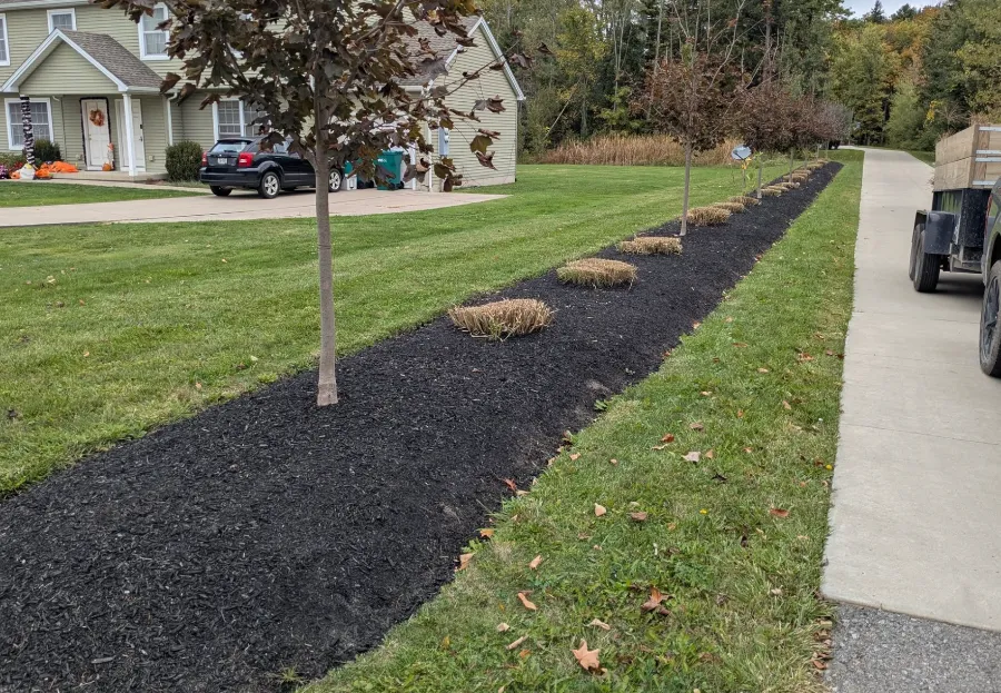 Landscape work at a home in Orchard Park, NY
