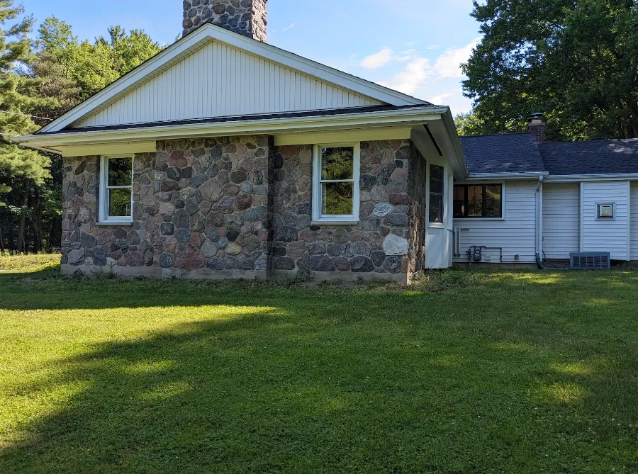 Existing landscape before renovation in Hamburg, NY