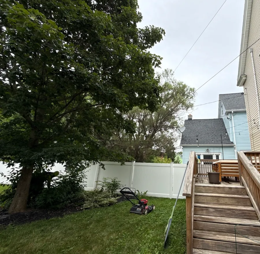 Backyard before the new paver patio