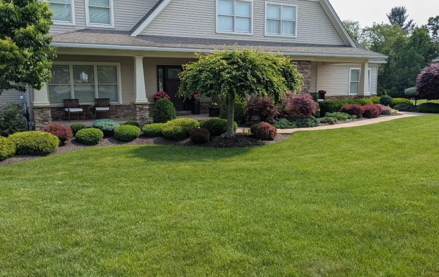 Finished landscape installation in Western New York